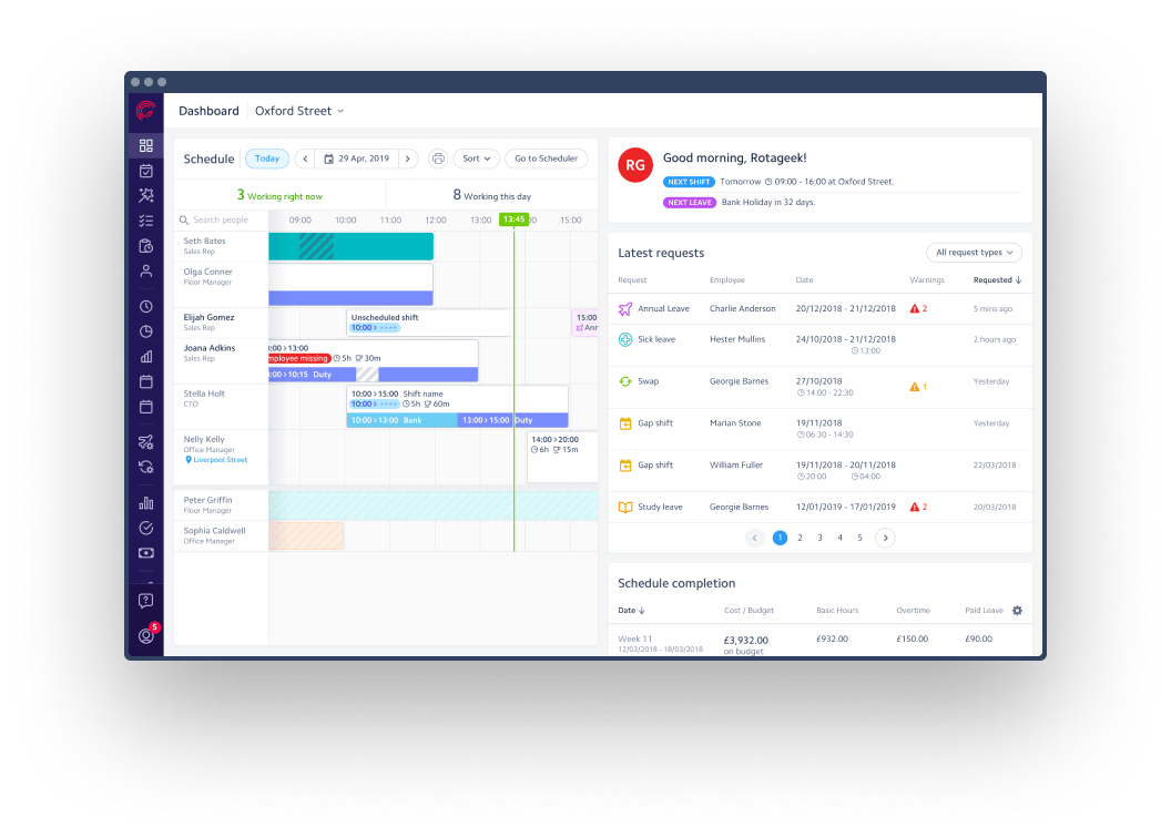 Rota Software Workforce Management App Rotageek